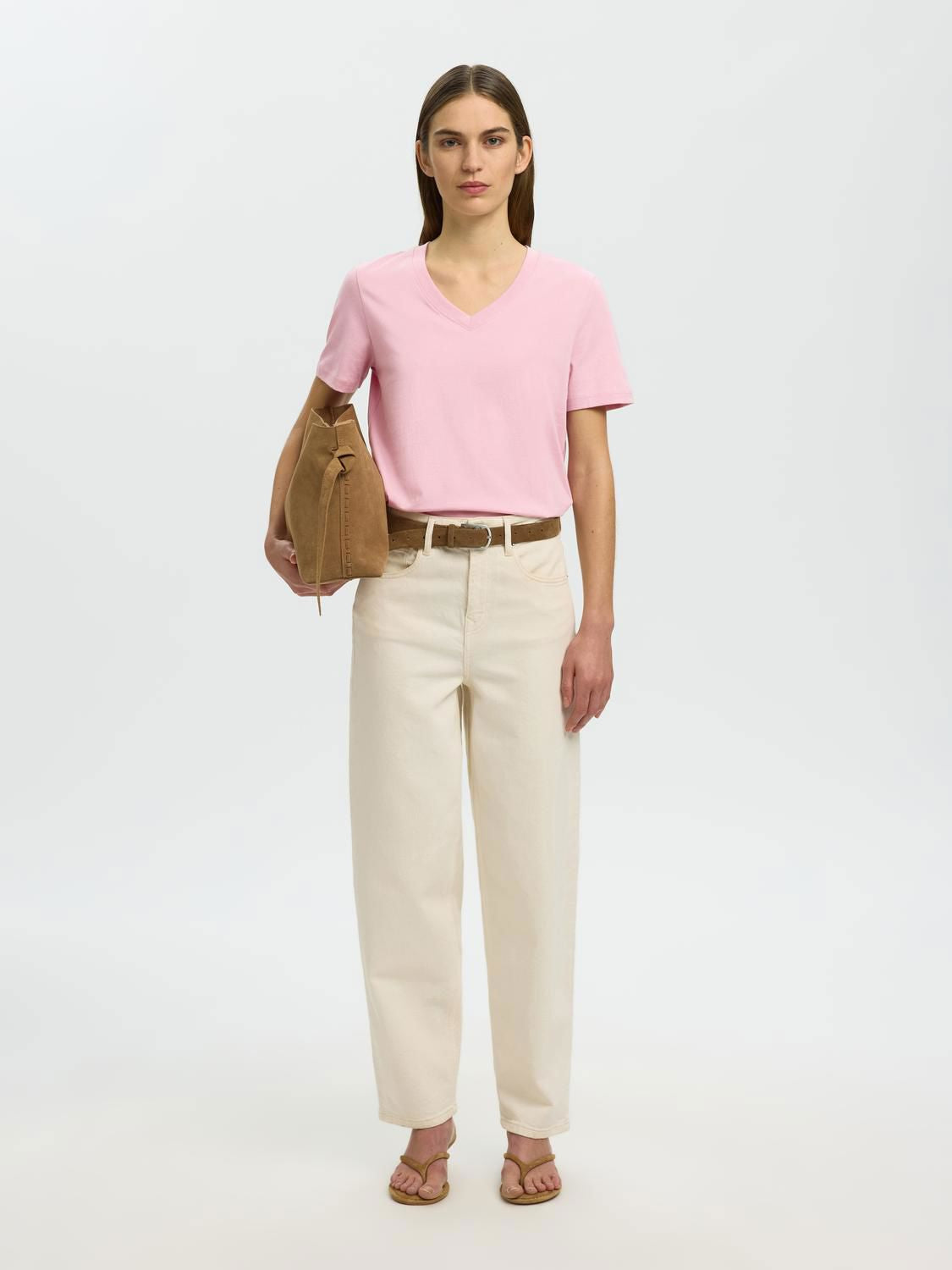 Slwessential Ss V-Neck Tee Noos