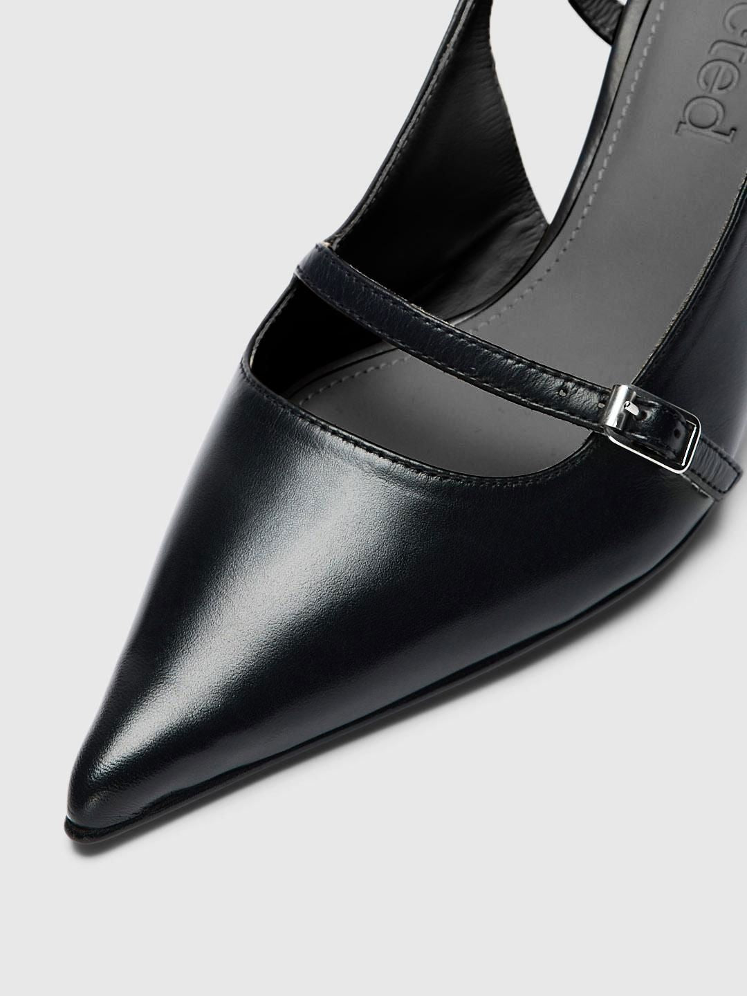 Slfisla Leather Kitten Heel Slingback
