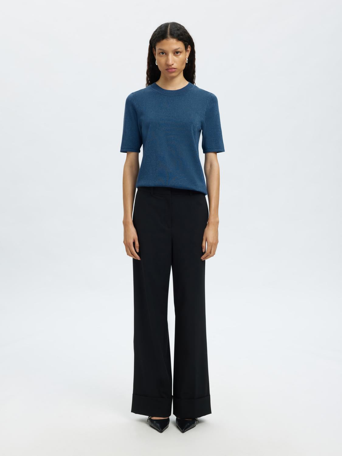 Slflura 2/4 Knit O-Neck