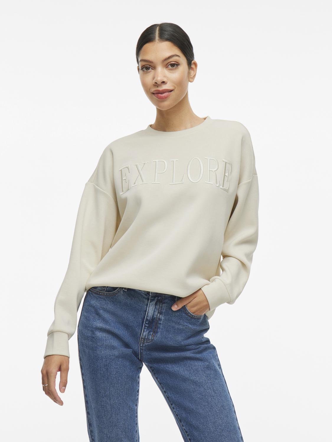 Reflect New EMB l/S Sweat top - Birch
