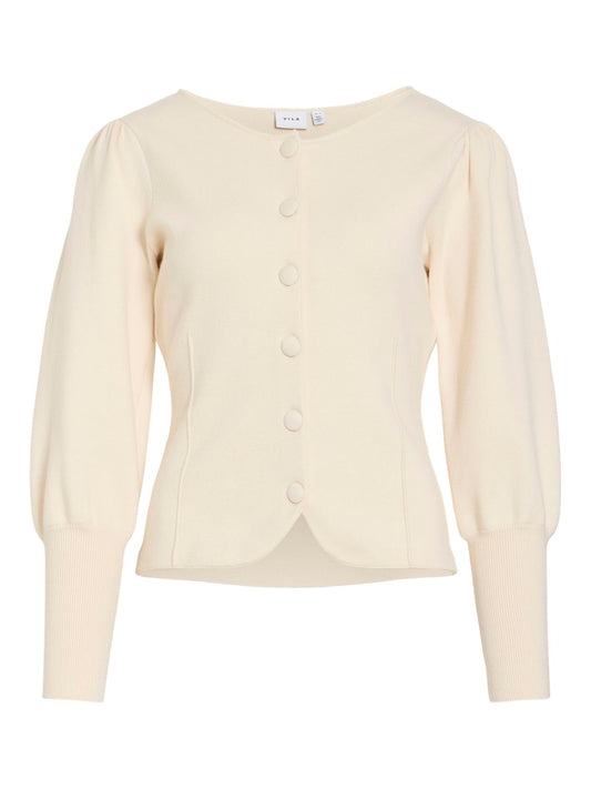 Vicassie L/s Boat Neck Knit Cardigan