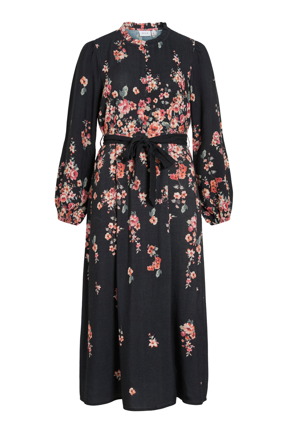 Vielma Bai O-Neck Ls Ankle Dress/ln
