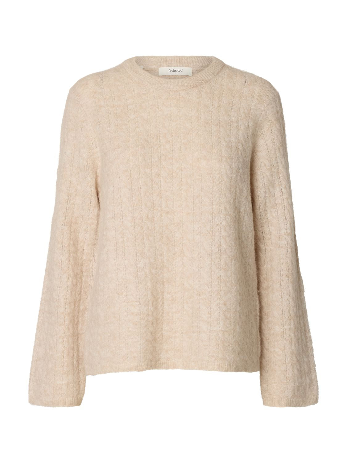 Slwlulu New Ls Knit Cable O-Neck Noos