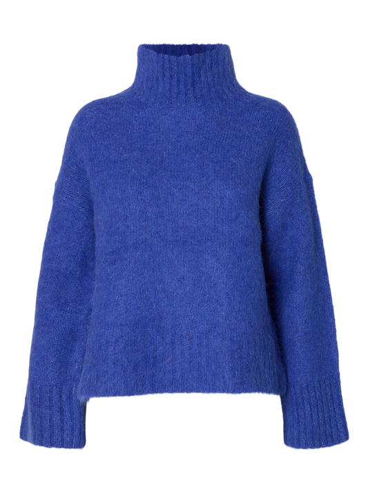 Slfgabriella Ls Knit High Neck Noos