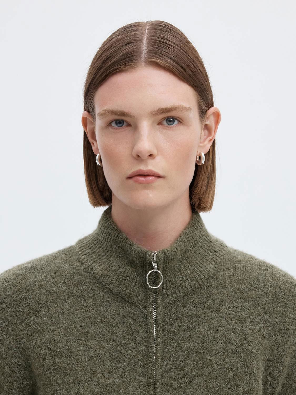 Slwsia Ras Ls Knit Zipper Cardigan Noos