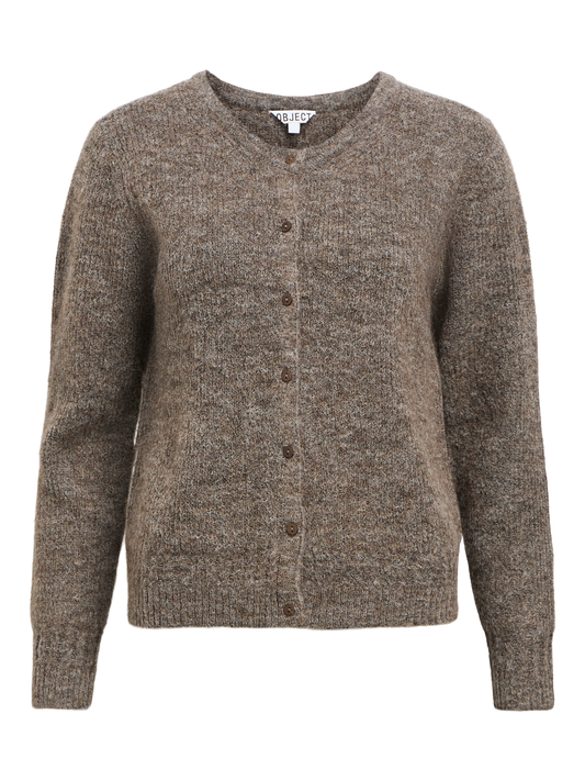 Objabby Ls Re Knit Cardigan Div