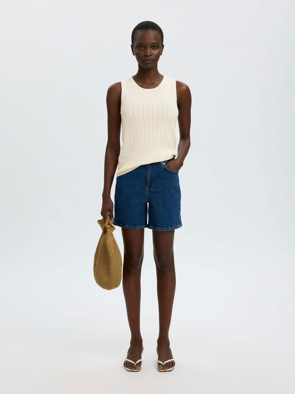 Slfhelle Pointel Sl Knit Top