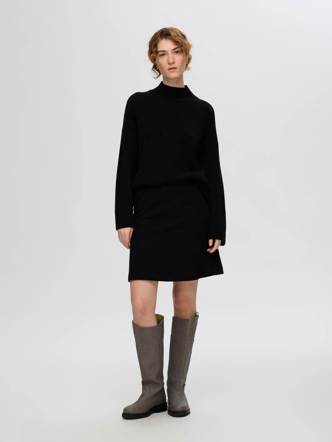 Slfwoon hw short wool skirt