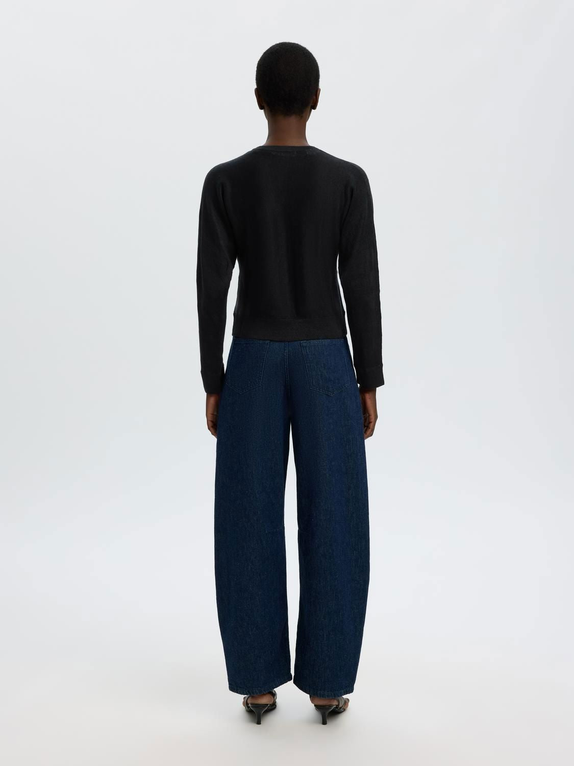 Slfjane Linen Ls Bat Knit Cardigan