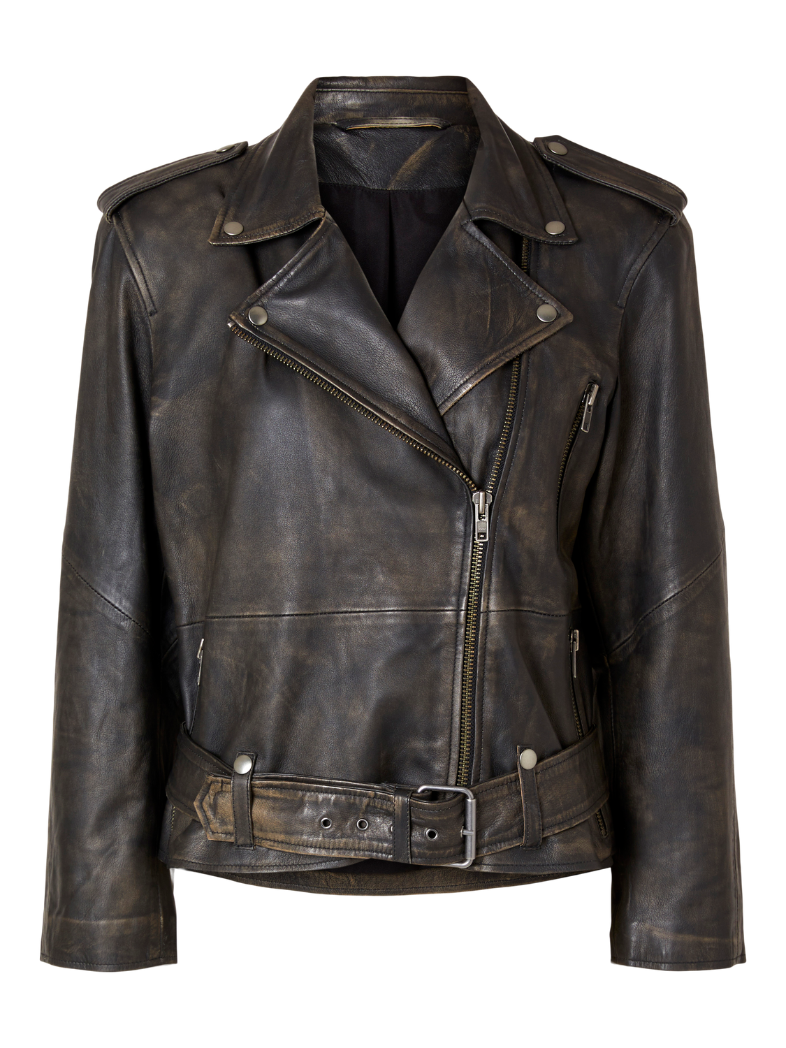 Slfnana Biker Leather Jacket