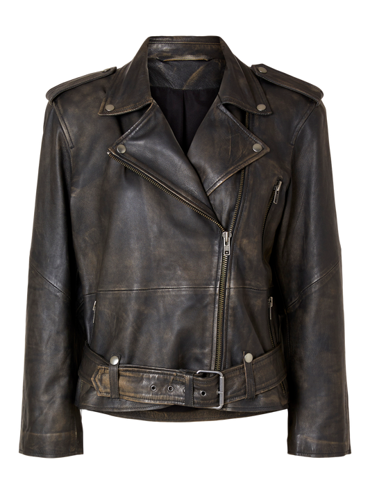 Slfnana Biker Leather Jacket