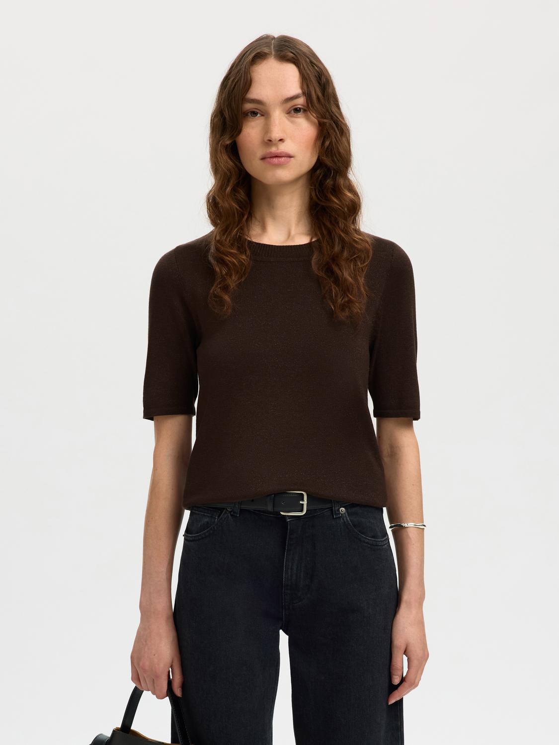 Slflura 2/4 Knit O-Neck