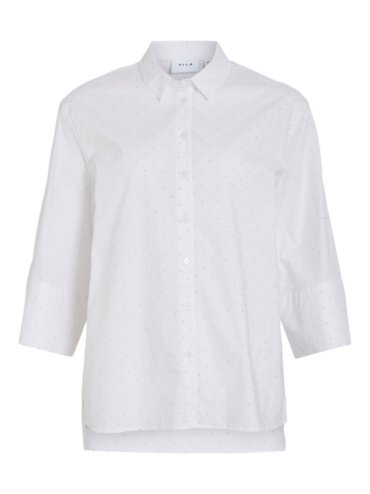 Vipoppi 3/4 Rhinestone Loose Shirt