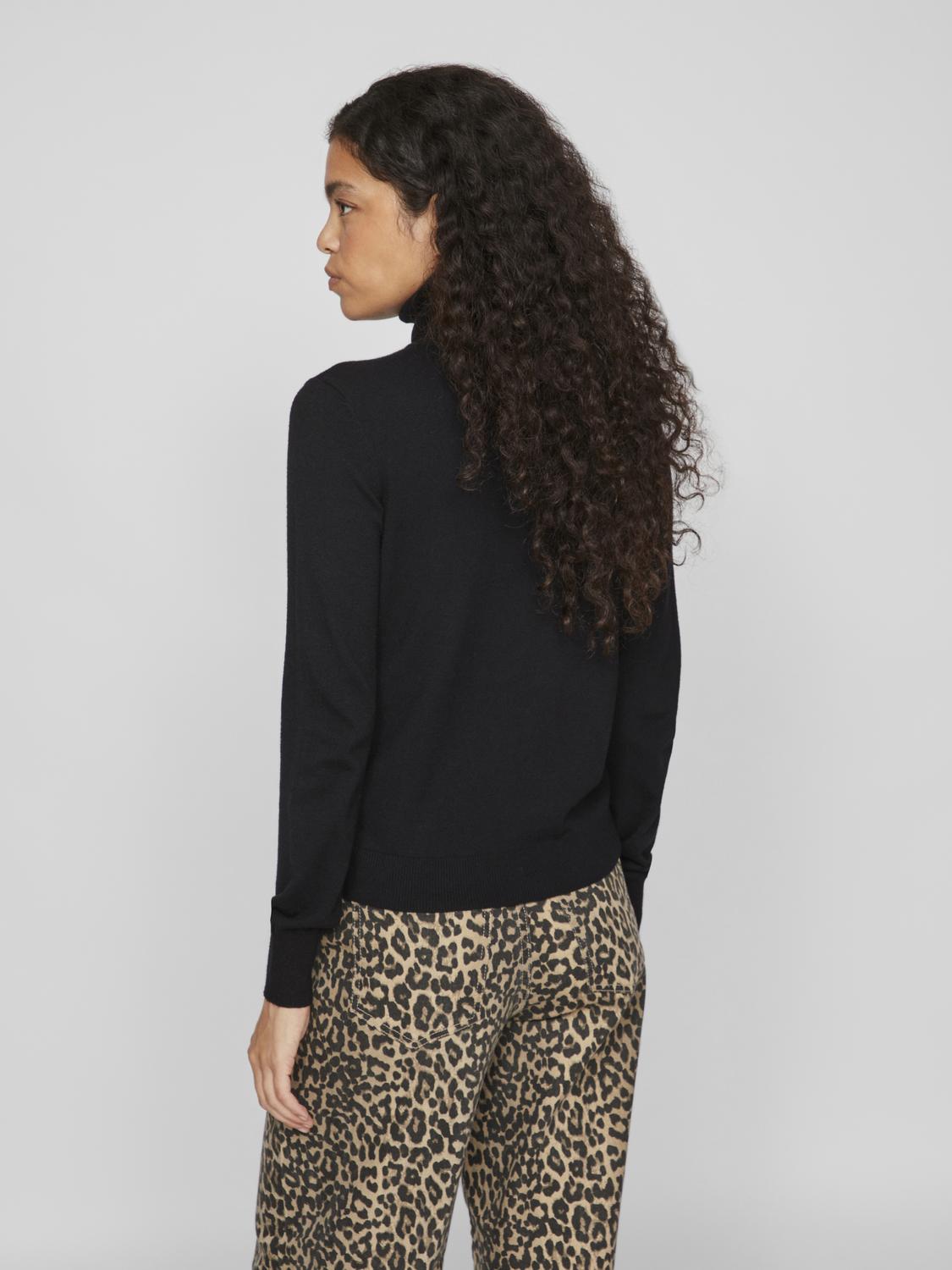 Vicomfy l/s roll-neck knit top