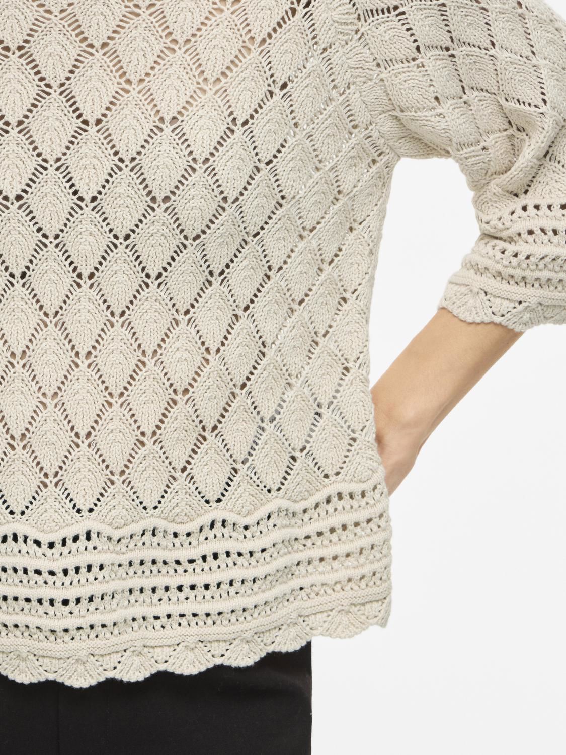 Vievie O-Neck 3/4 Knit Top