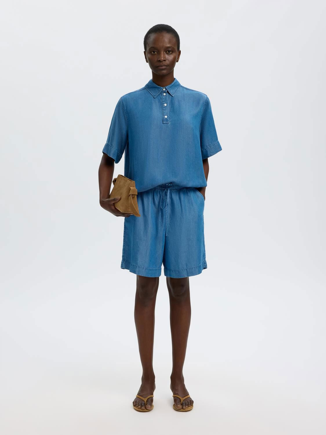 Slfjanna Mw Elastic String Shorts B
