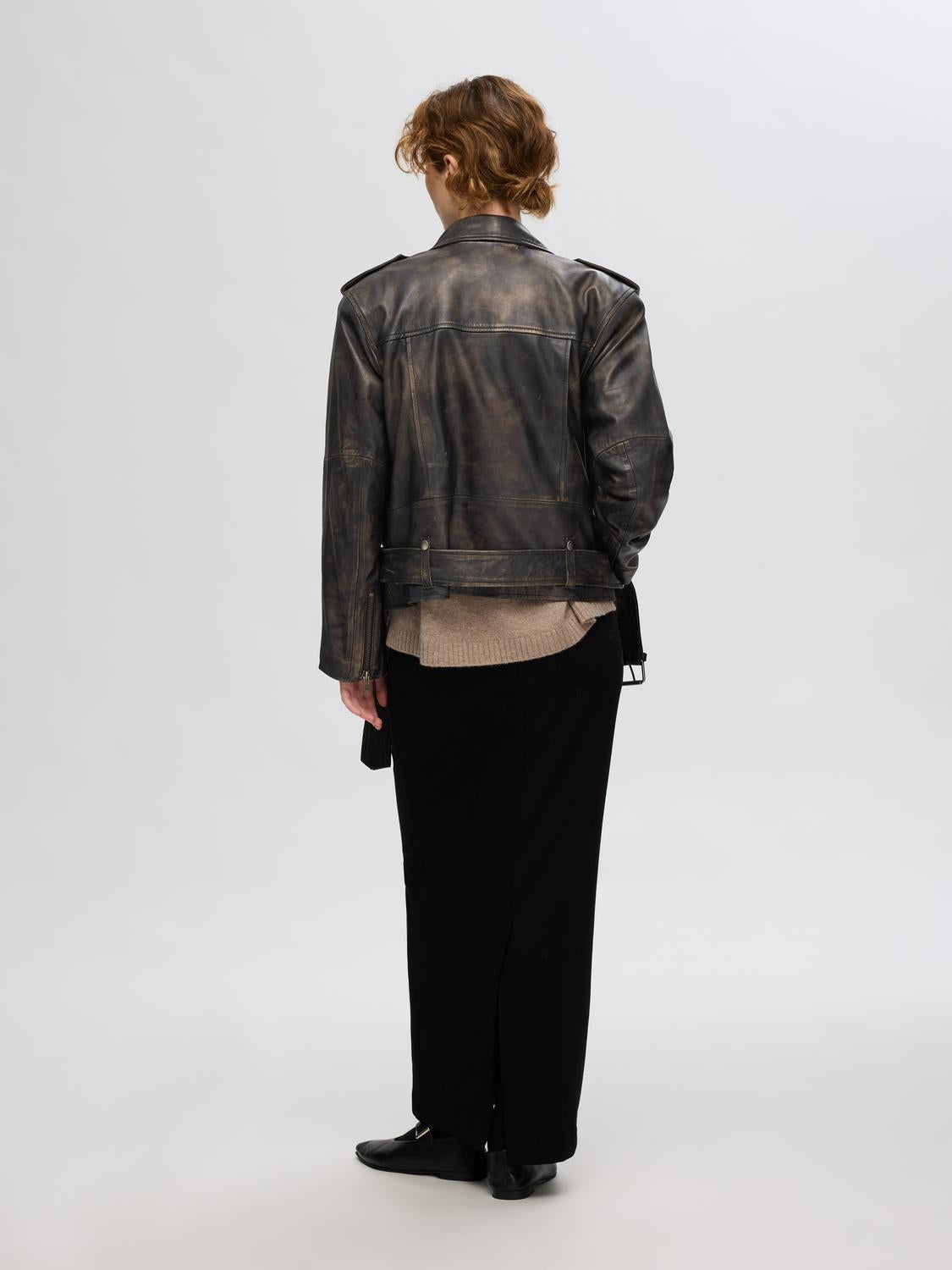Slfnana Biker Leather Jacket