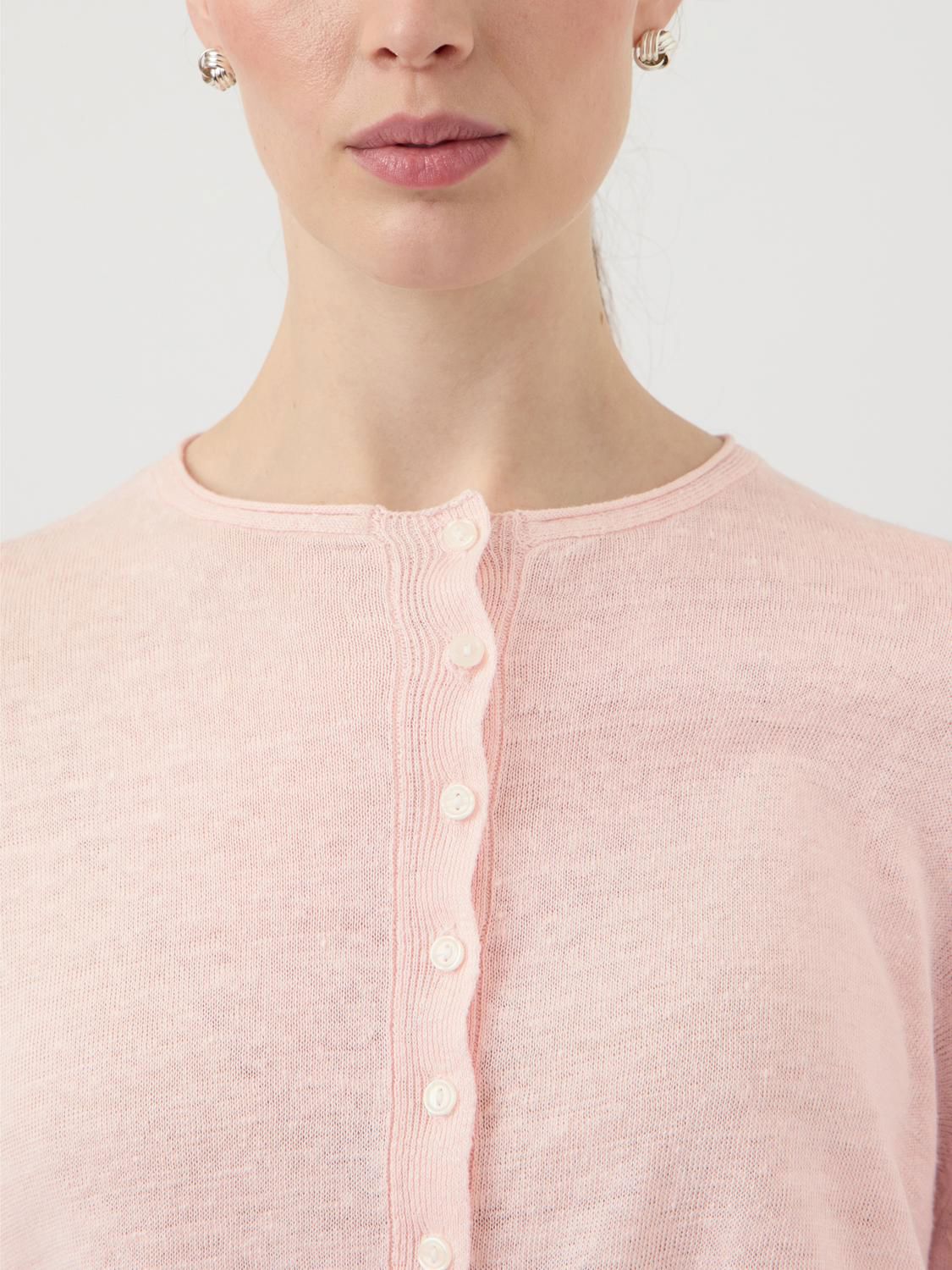 Yaslinnea Ls Knit Linen Cardigan