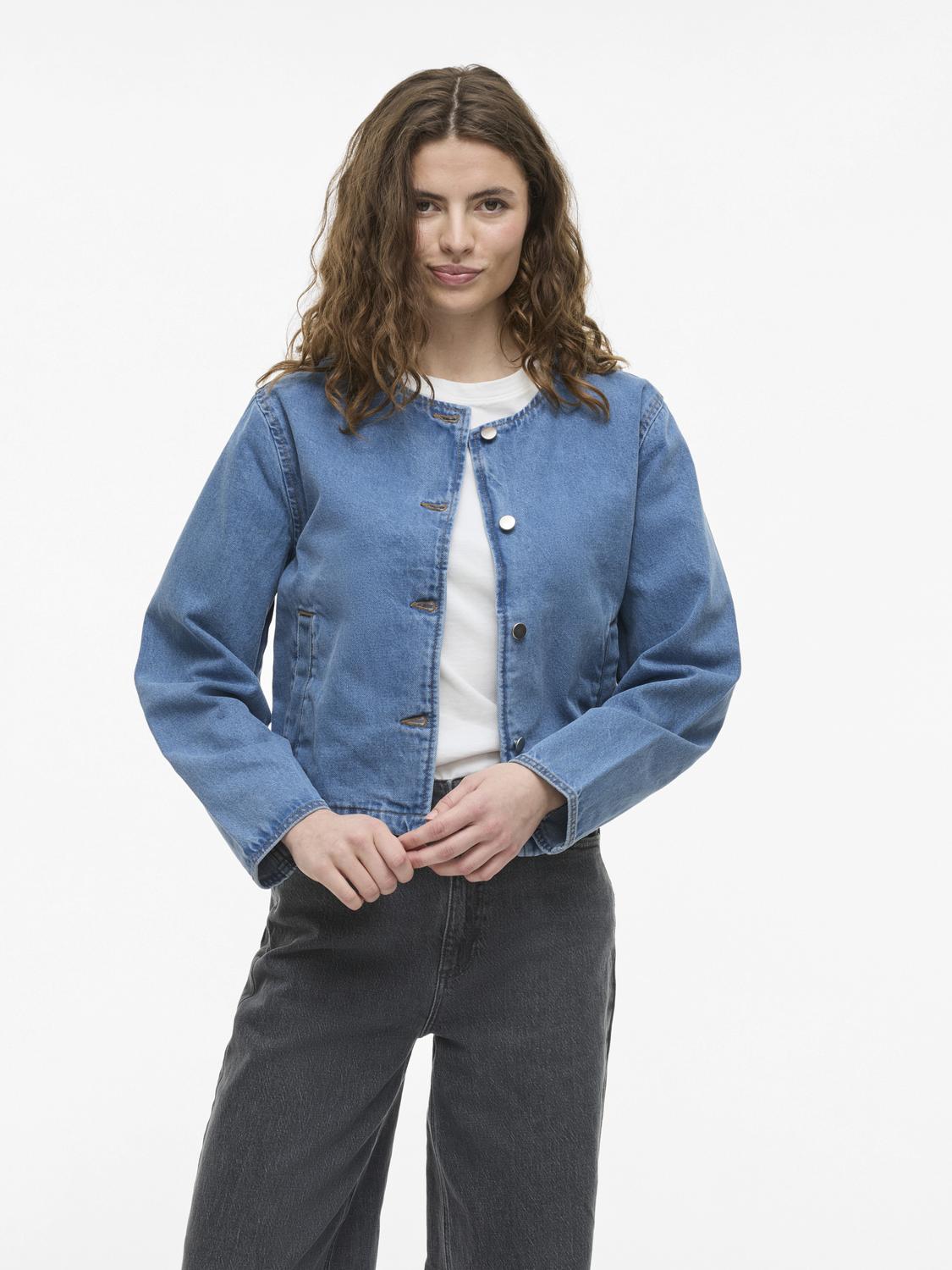 Reba Long Sleve O-neck denim jakke
