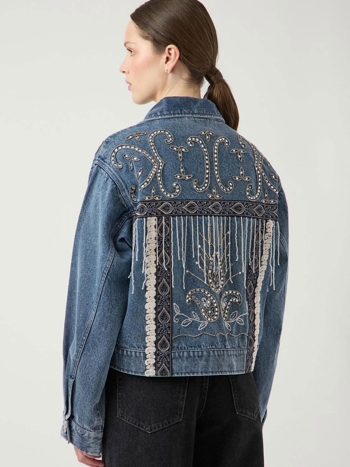 Yasvision Ls Denim Emb Jacket - Fest