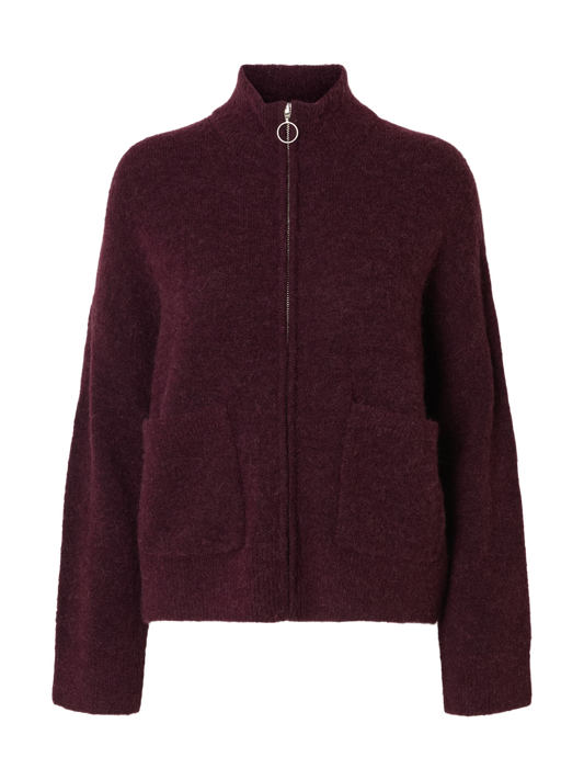 Slfsia Ras Ls Knit Zipper Cardigan Noos