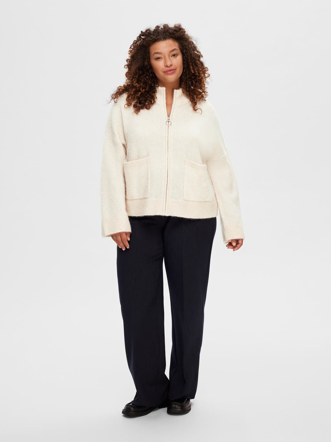 Slwsia Ras Ls Knit Zipper Cardigan Noos