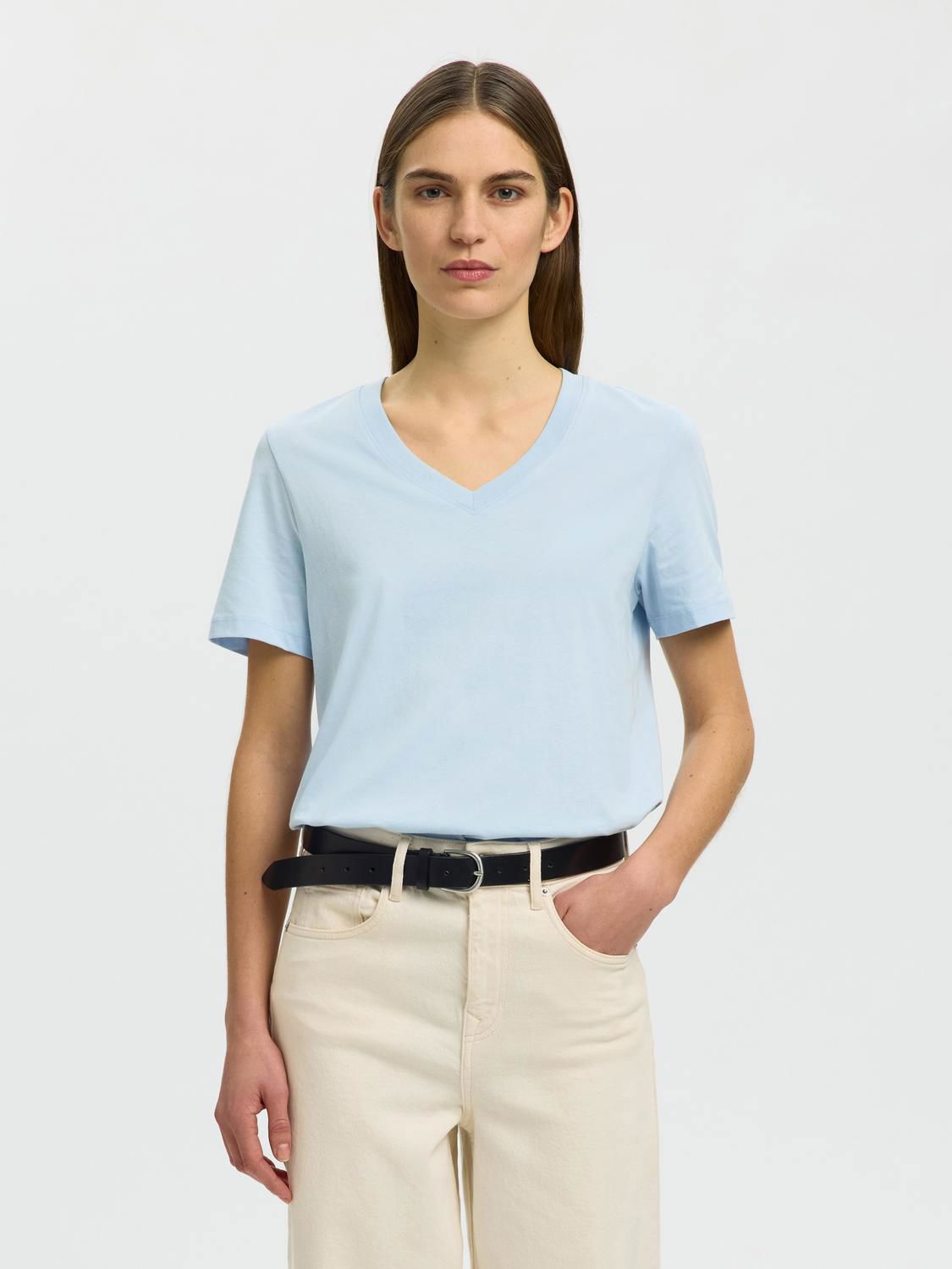 Slwessential Ss V-Neck Tee Noos