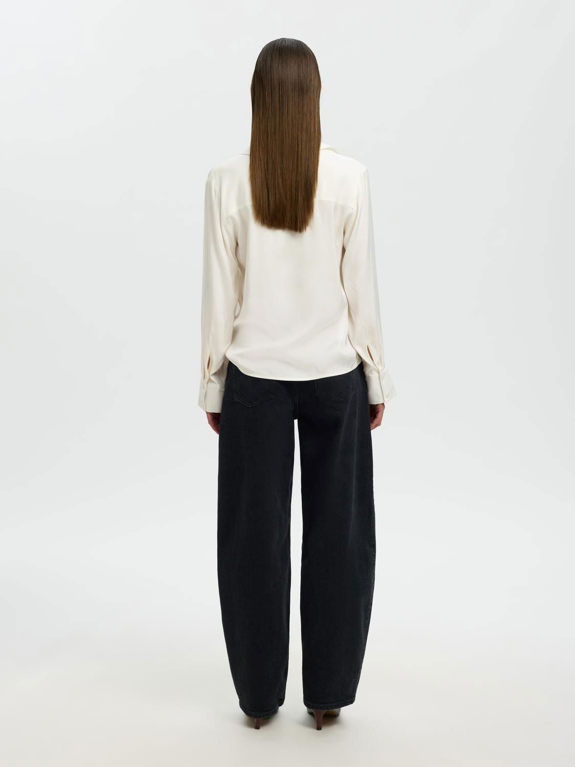 Slwjonna Reg Ls Open Collar Shirt Noos