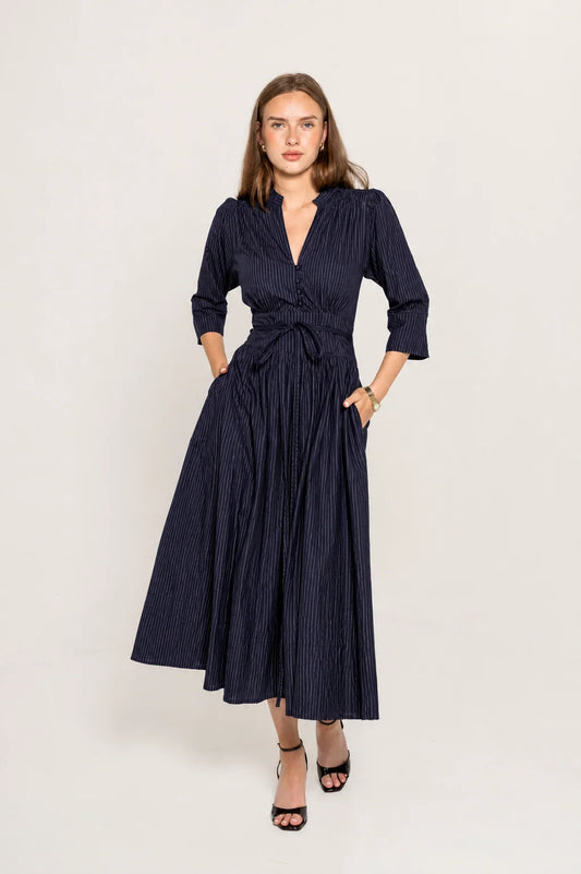 Maria Dress Pinstripe